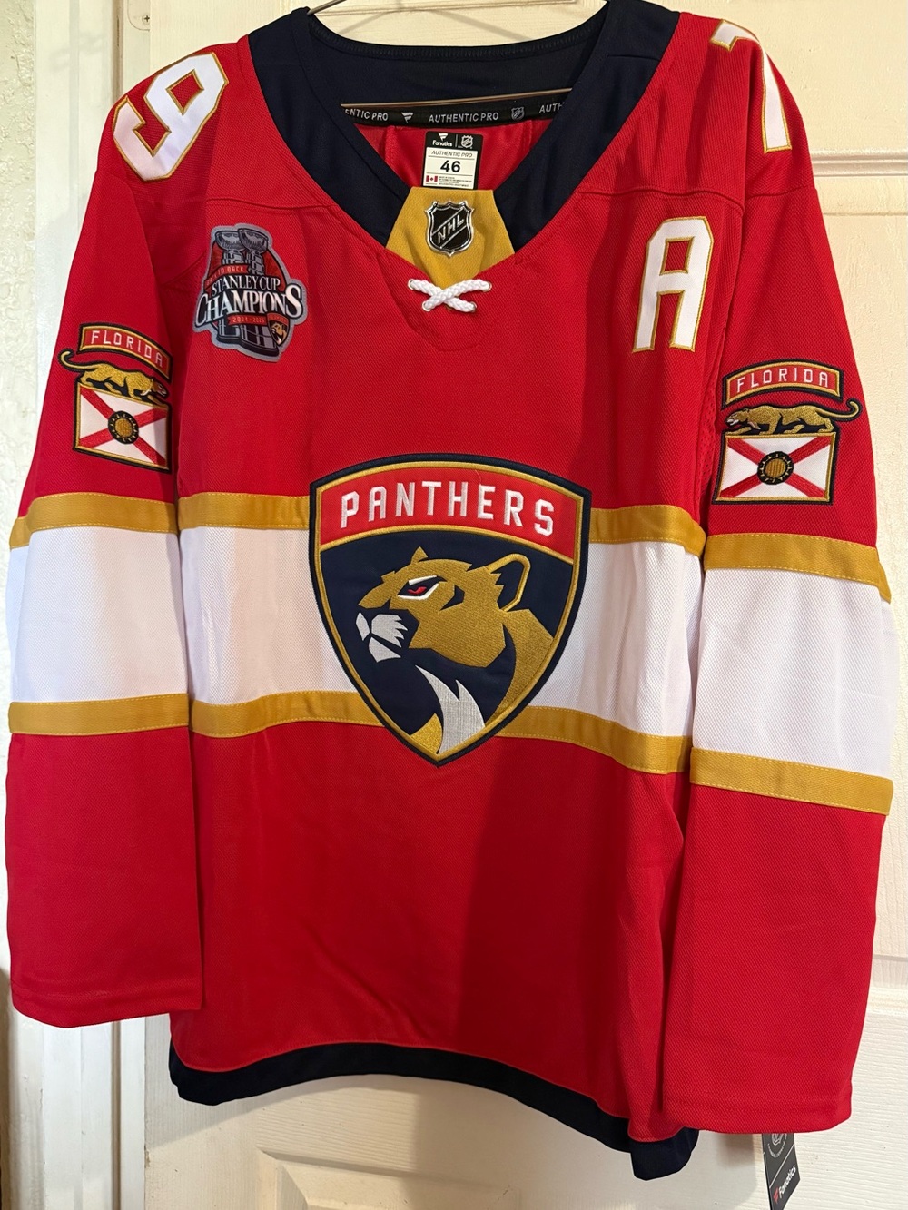 Florida Panthers Red AthleticHockey Jersey
